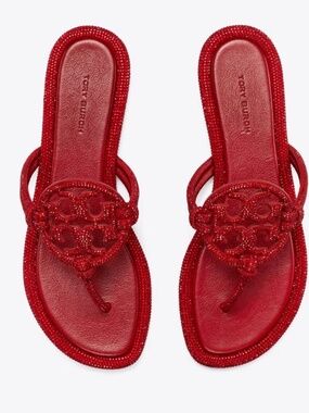 NWT Tory Burch Miller Pavé Knotted Sandals